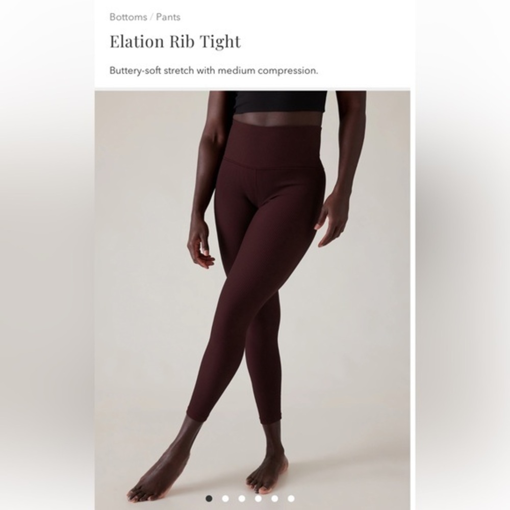 NWOT Athleta Elation Rib Tight, Spiced Cabernet